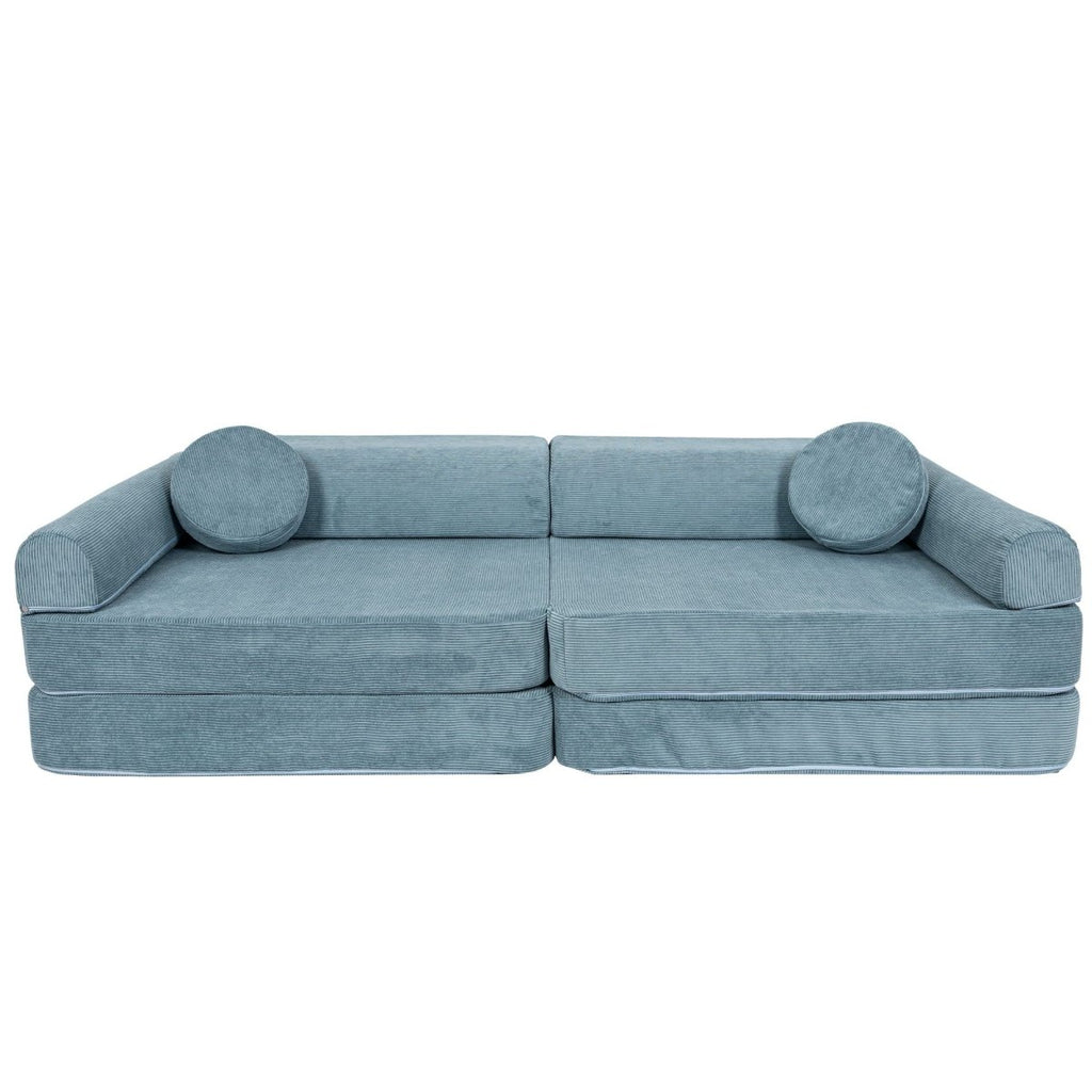 Modular Kids Play Sofa, Large - Slimcord Corduroy, 160 x 80 cm (Turquoise) - Tiny Tugz™