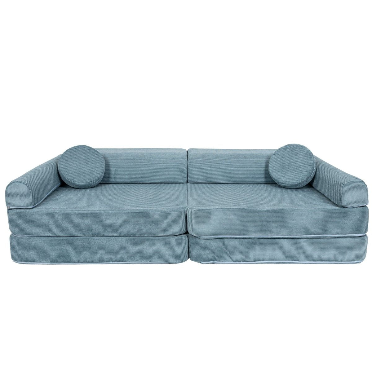 Modular Kids Play Sofa, Large - Slimcord Corduroy, 160 x 80 cm (Turquoise) - Tiny Tugz™