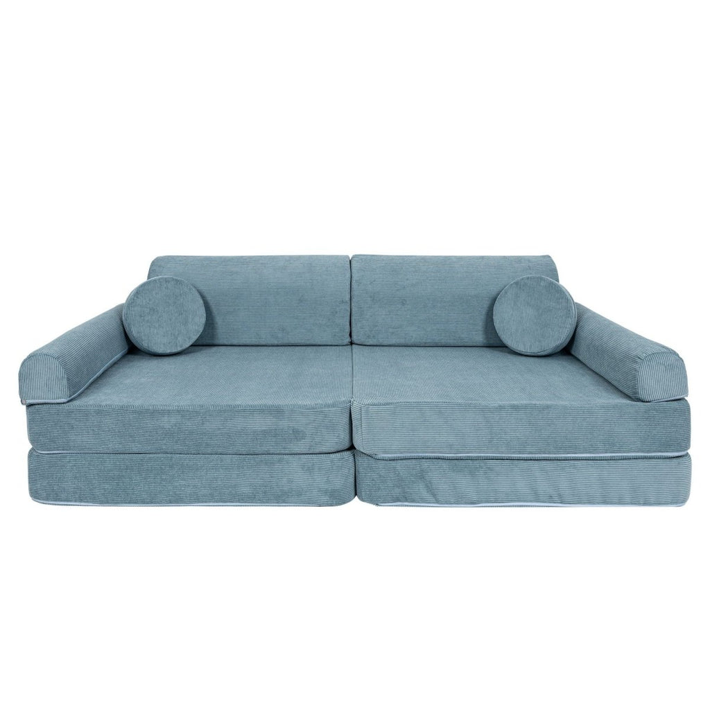 Modular Kids Play Sofa, Large - Slimcord Corduroy, 160 x 80 cm (Turquoise) - Tiny Tugz™