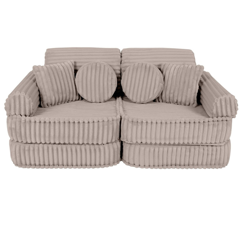 Modular Kids Play Sofa, Medium - Churros Corduroy (Beige) - Tiny Tugz™