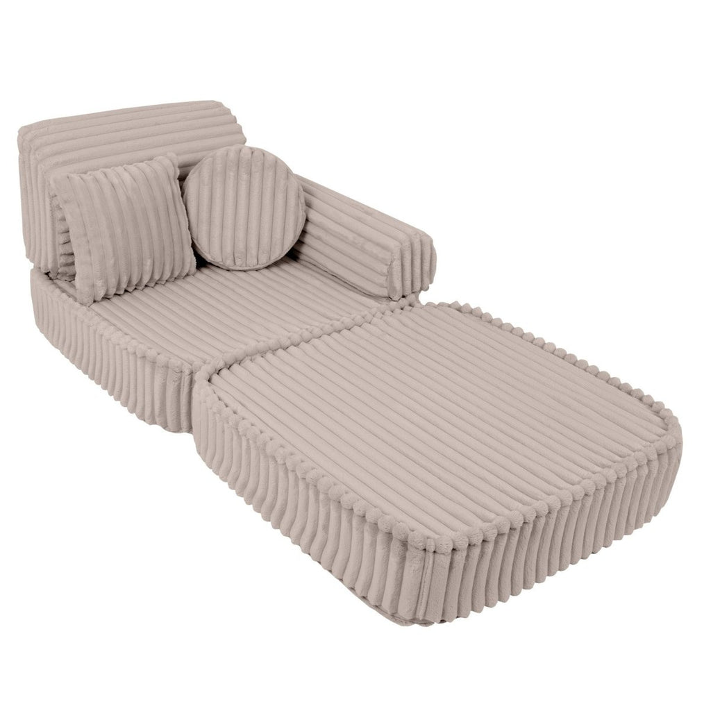 Modular Kids Play Sofa, Medium - Churros Corduroy (Beige) - Tiny Tugz™