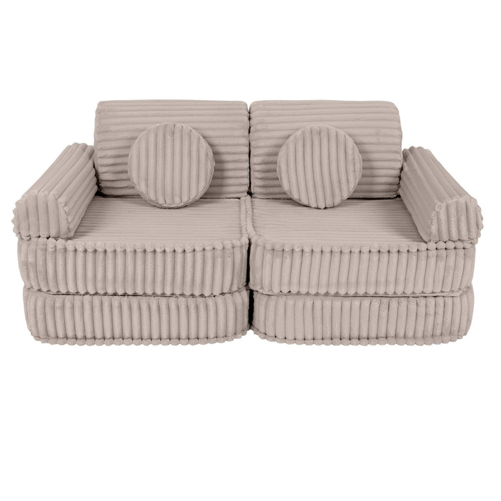 Modular Kids Play Sofa, Medium - Churros Corduroy (Beige) - Tiny Tugz™