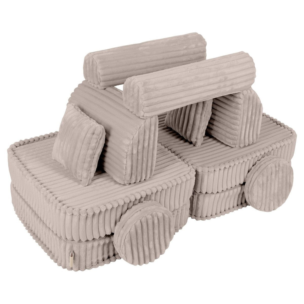 Modular Kids Play Sofa, Medium - Churros Corduroy (Beige) - Tiny Tugz™