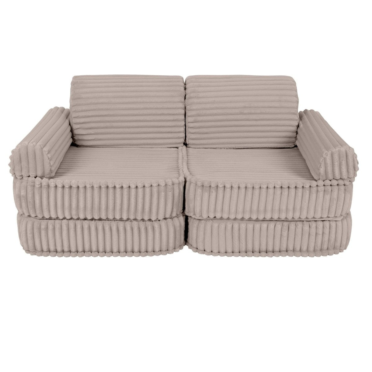 Modular Kids Play Sofa, Medium - Churros Corduroy (Beige) - Tiny Tugz™