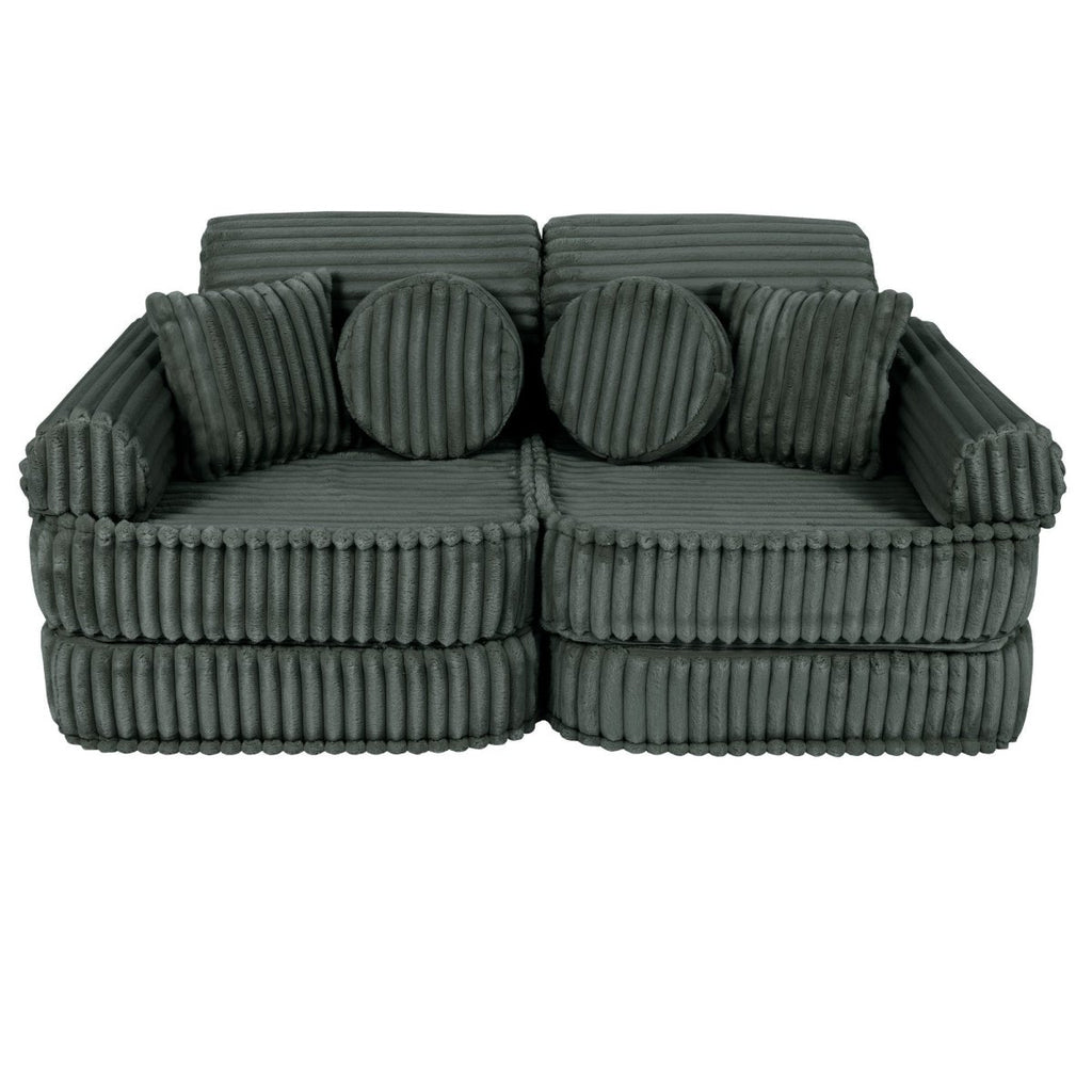 Modular Kids Play Sofa, Medium - Churros Corduroy (Forest Green) - Tiny Tugz™