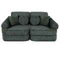 Modular Kids Play Sofa, Medium - Churros Corduroy (Forest Green) - Tiny Tugz™