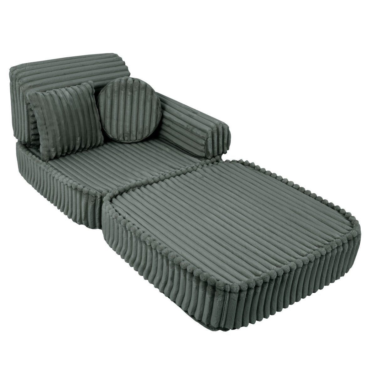 Modular Kids Play Sofa, Medium - Churros Corduroy (Forest Green) - Tiny Tugz™