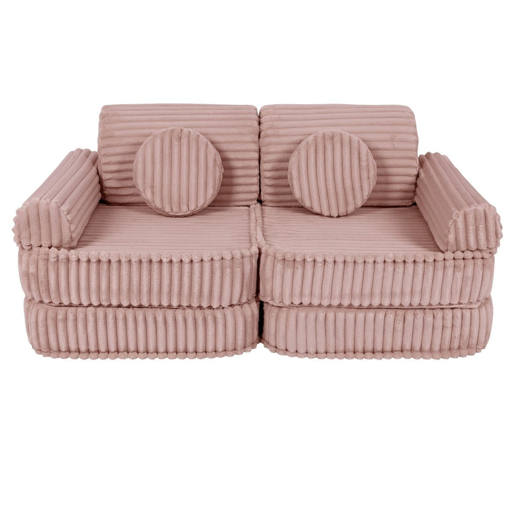 Modular Kids Play Sofa, Medium - Churros Corduroy (Pink) - Tiny Tugz™