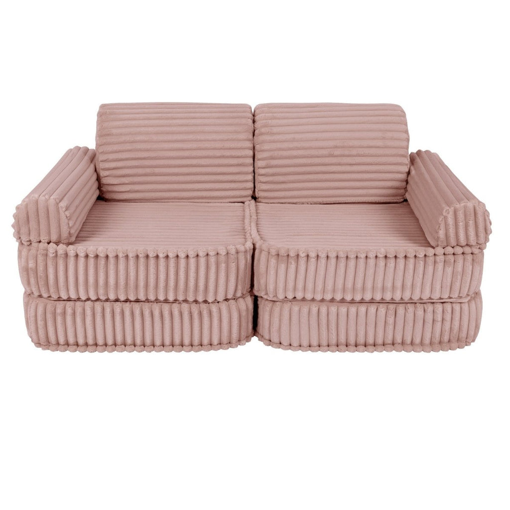 Modular Kids Play Sofa, Medium - Churros Corduroy (Pink) - Tiny Tugz™