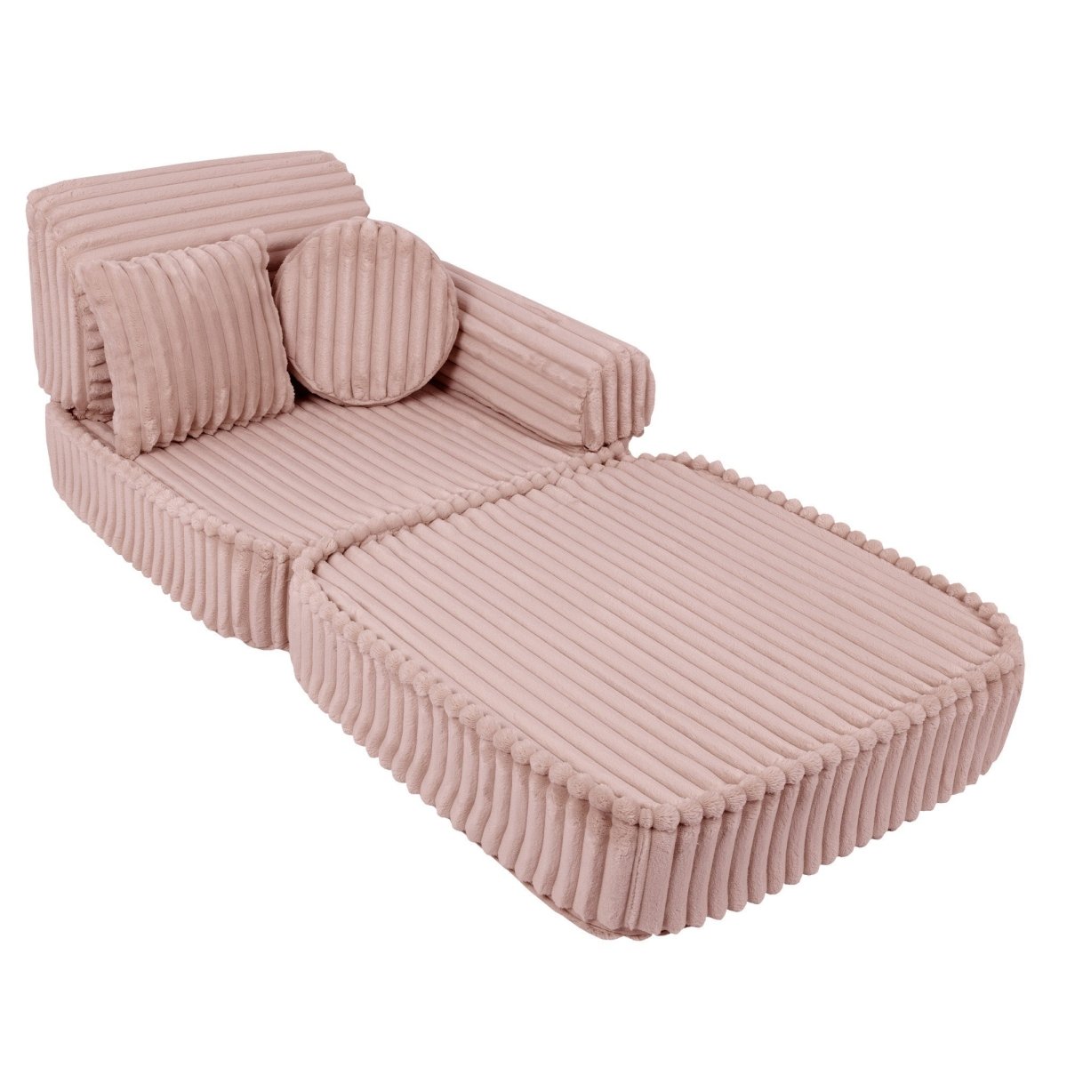 Modular Kids Play Sofa, Medium - Churros Corduroy (Pink) - Tiny Tugz™