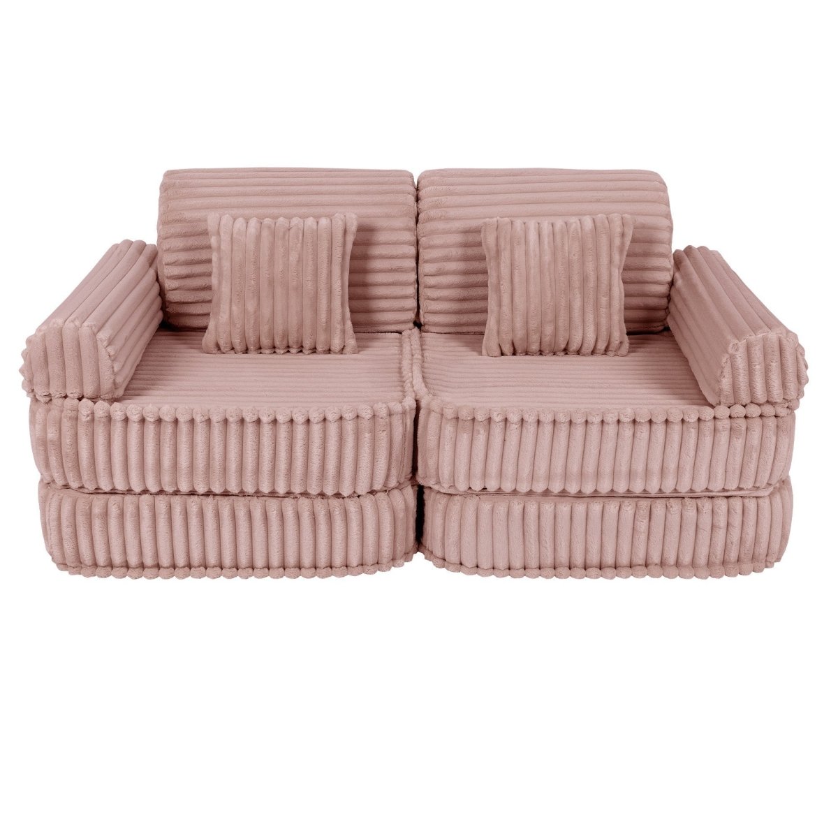 Modular Kids Play Sofa, Medium - Churros Corduroy (Pink) - Tiny Tugz™