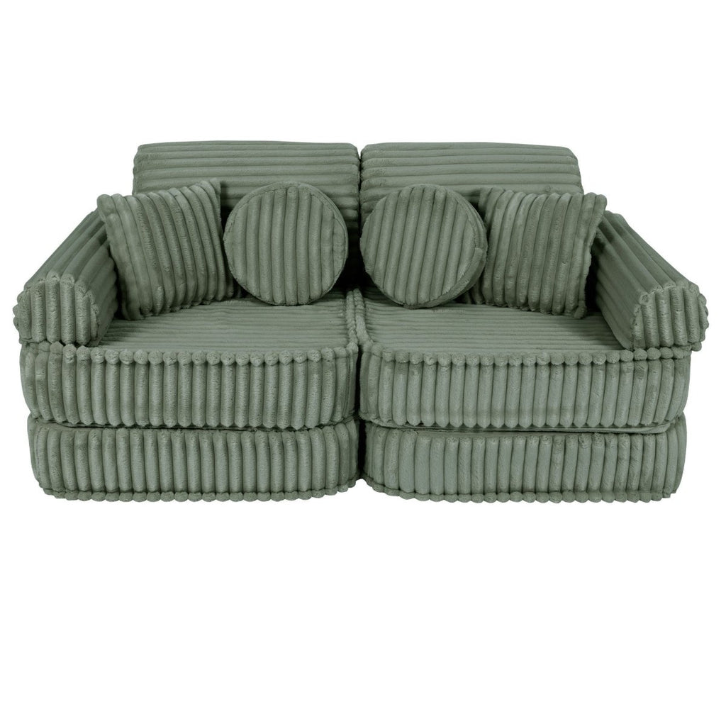 Modular Kids Play Sofa, Medium - Churros Corduroy (Sage Green) - Tiny Tugz™