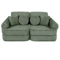 Modular Kids Play Sofa, Medium - Churros Corduroy (Sage Green) - Tiny Tugz™
