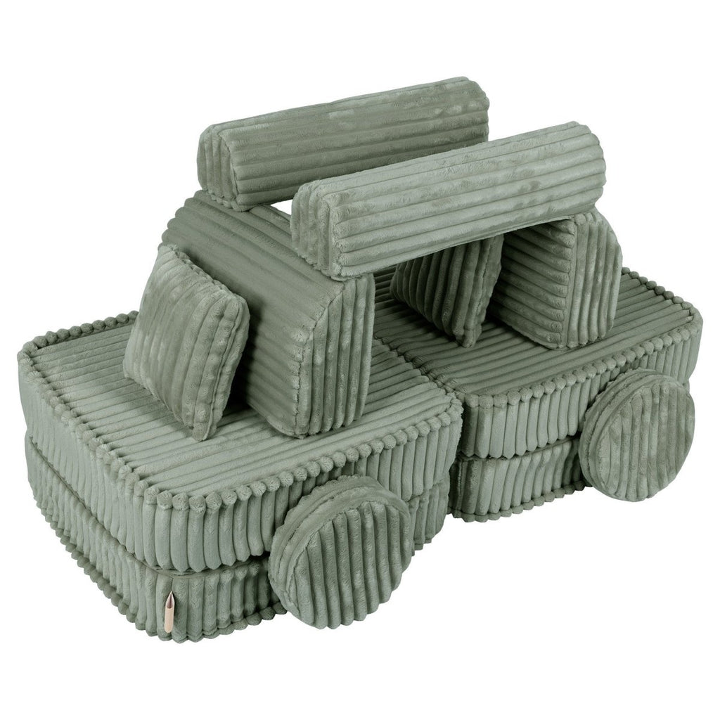 Modular Kids Play Sofa, Medium - Churros Corduroy (Sage Green) - Tiny Tugz™