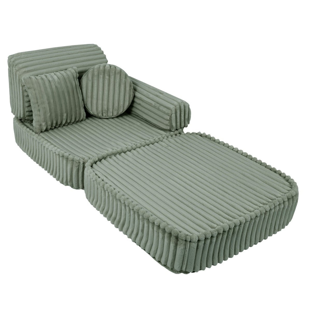 Modular Kids Play Sofa, Medium - Churros Corduroy (Sage Green) - Tiny Tugz™