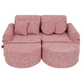 Modular Kids Play Sofa, Medium Plus with Extra Cushions - Tangle Fabric, 120 x 60 cm (Bubblegum Pink) - Tiny Tugz™