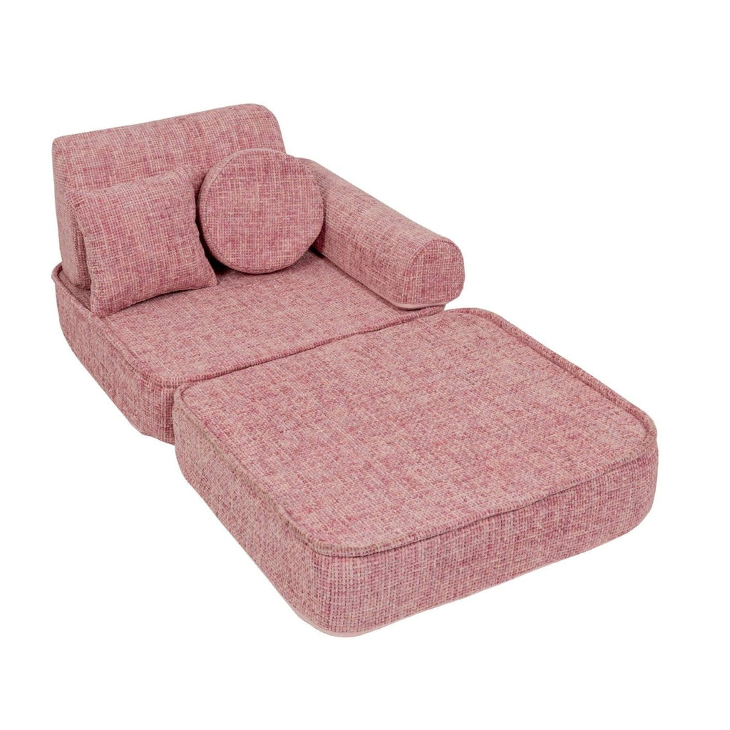 Modular Kids Play Sofa, Medium - Tangle Fabric, 120 x 60 cm (Bubblegum Pink) - Tiny Tugz™