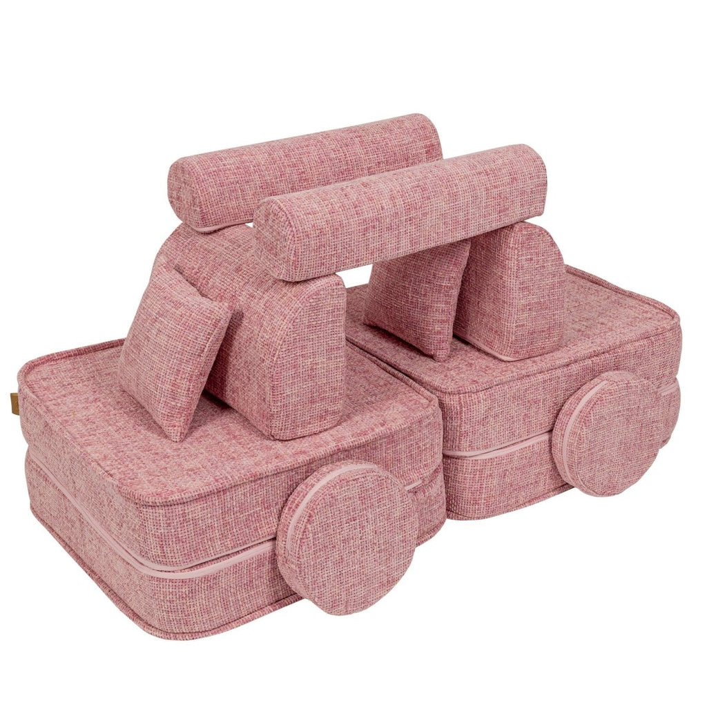 Modular Kids Play Sofa, Medium - Tangle Fabric, 120 x 60 cm (Bubblegum Pink) - Tiny Tugz™