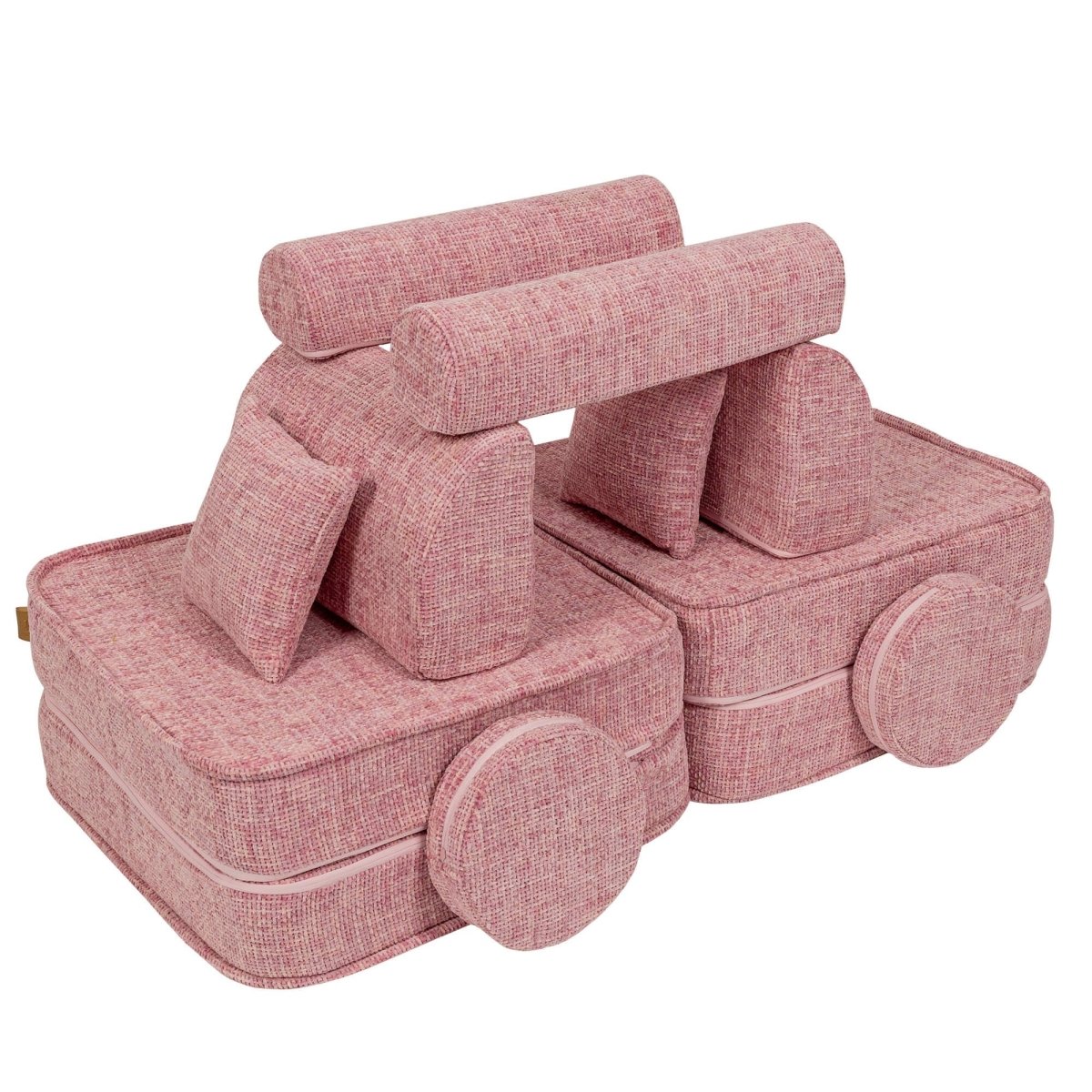 Modular Kids Play Sofa, Medium - Tangle Fabric, 120 x 60 cm (Bubblegum Pink) - Tiny Tugz™