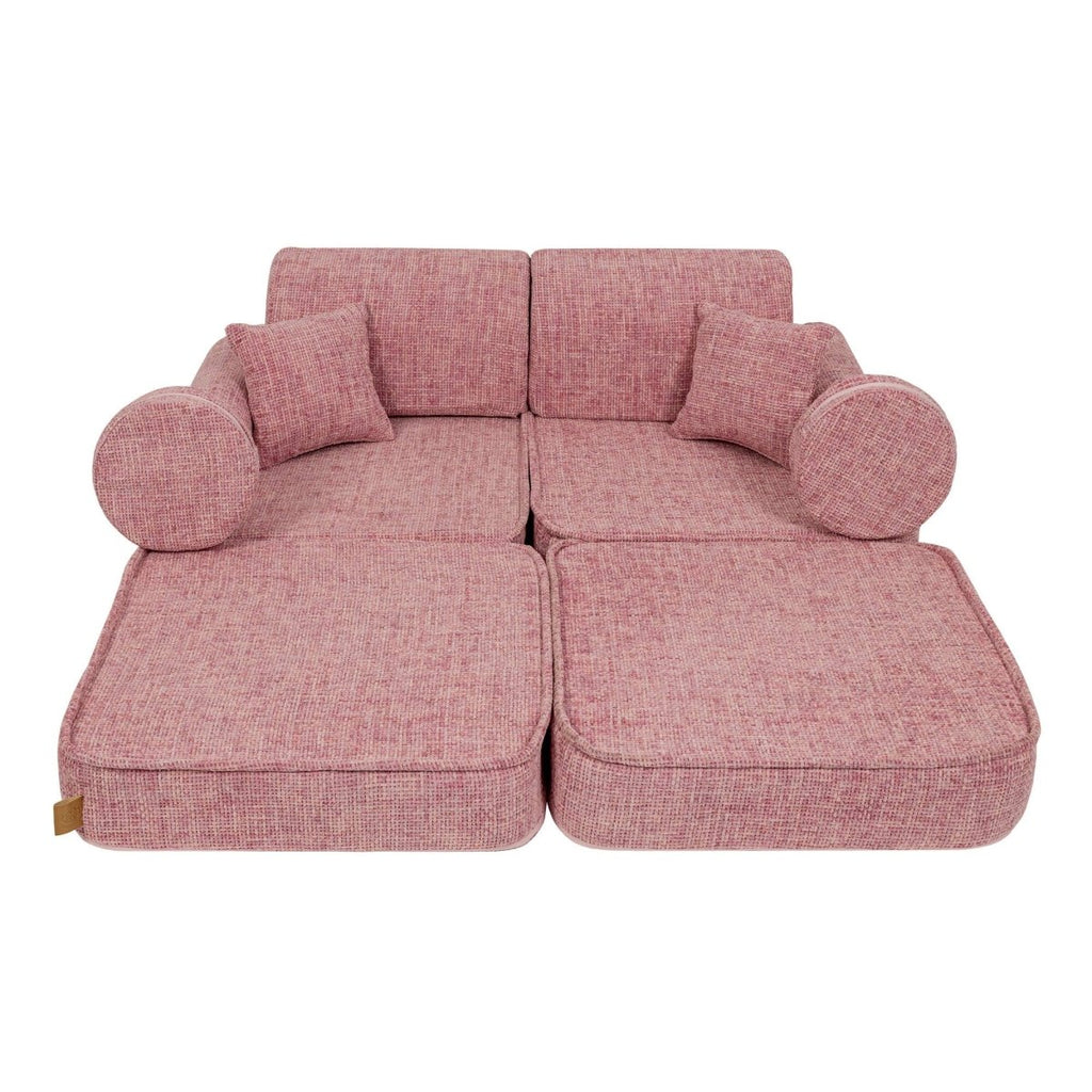 Modular Kids Play Sofa, Medium - Tangle Fabric, 120 x 60 cm (Bubblegum Pink) - Tiny Tugz™