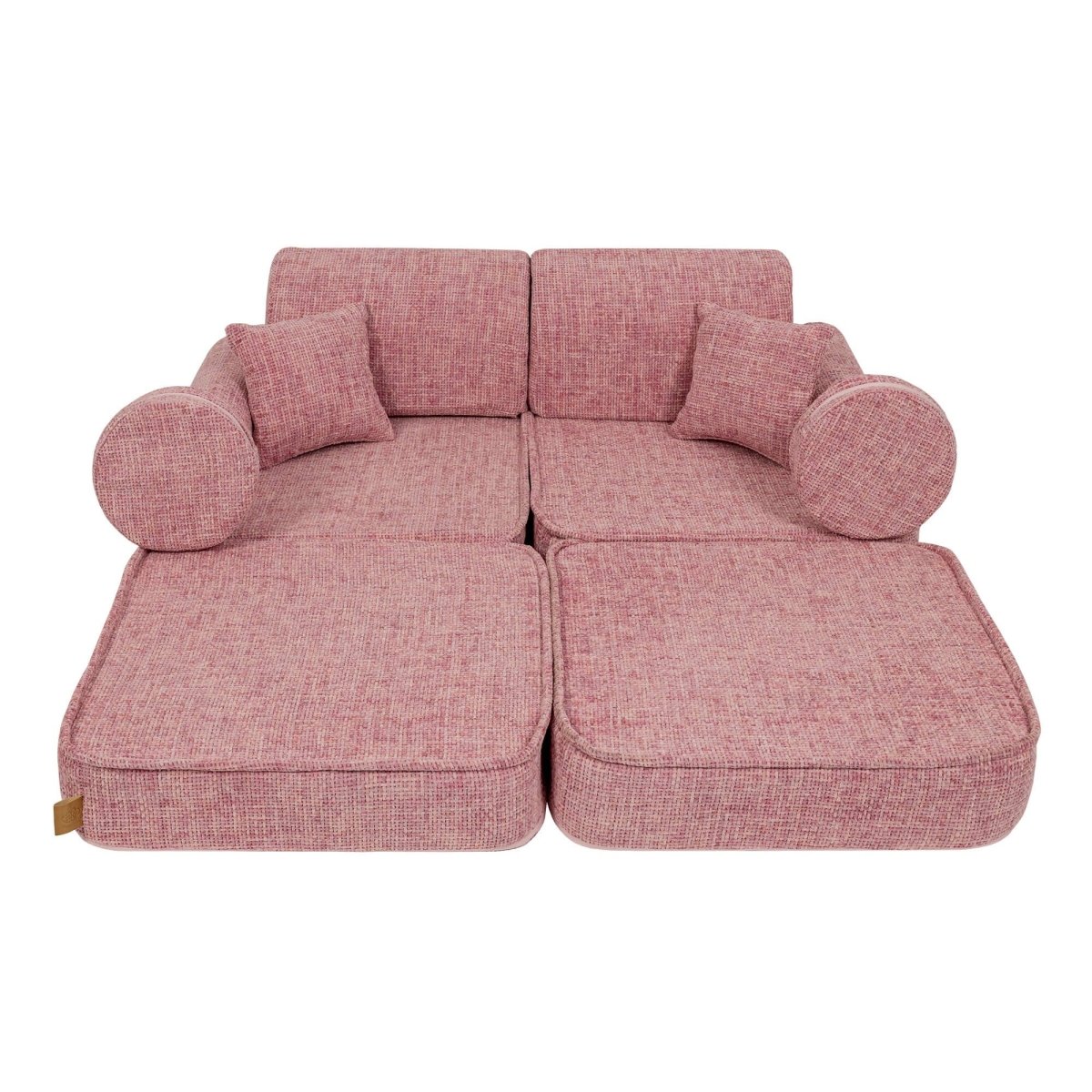 Modular Kids Play Sofa, Medium - Tangle Fabric, 120 x 60 cm (Bubblegum Pink) - Tiny Tugz™