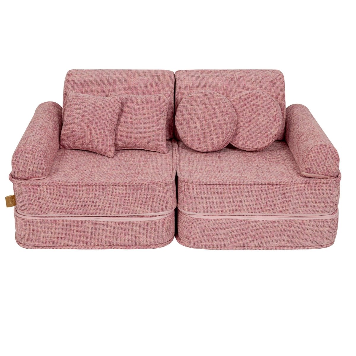 Modular Kids Play Sofa, Medium - Tangle Fabric, 120 x 60 cm (Bubblegum Pink) - Tiny Tugz™