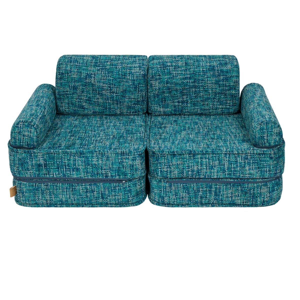 Modular Kids Play Sofa, Medium - Tangle Fabric, 120 x 60 cm (Lagoon Blue) - Tiny Tugz™