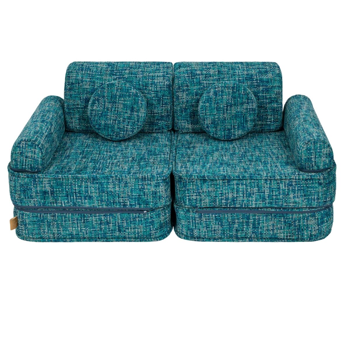 Modular Kids Play Sofa, Medium - Tangle Fabric, 120 x 60 cm (Lagoon Blue) - Tiny Tugz™