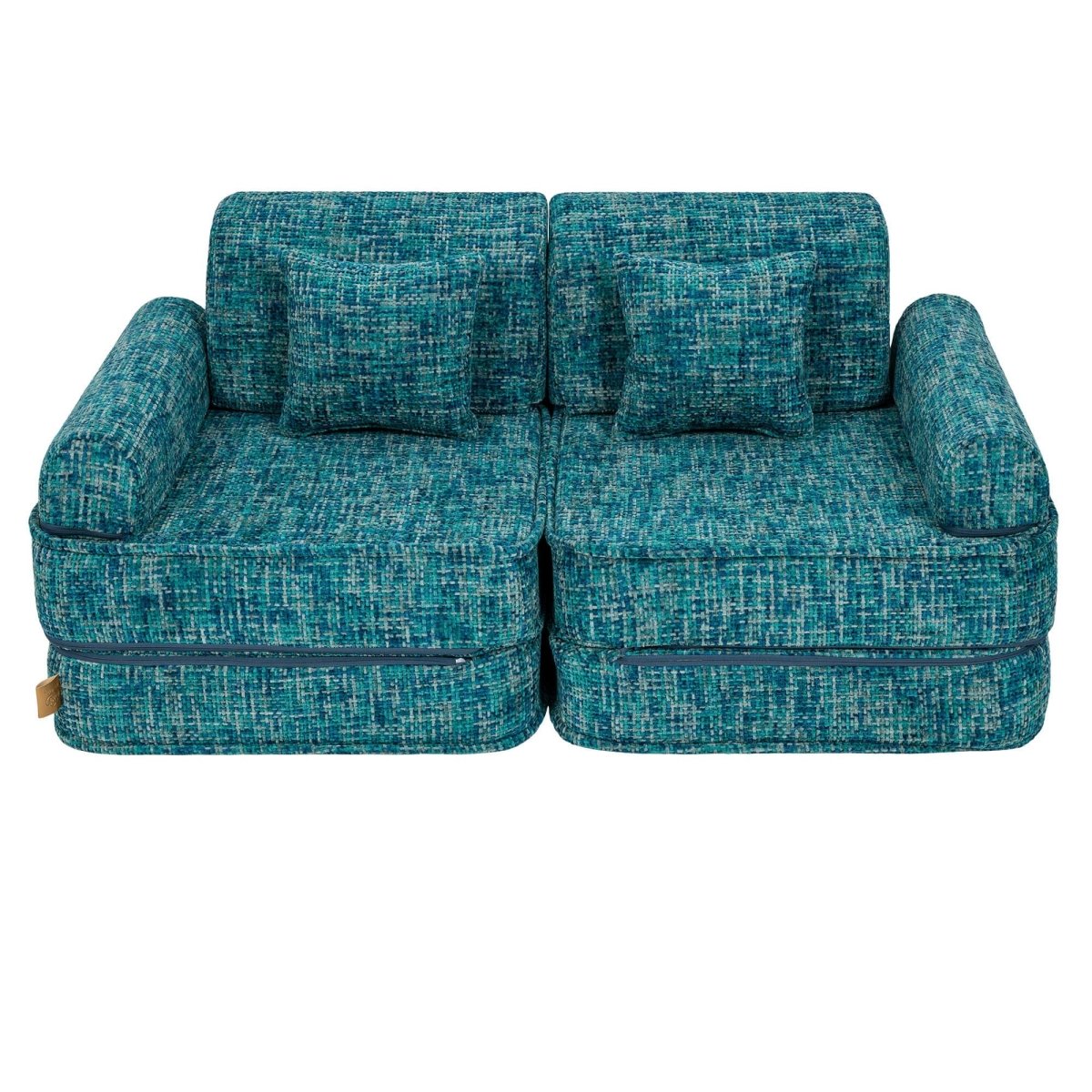 Modular Kids Play Sofa, Medium - Tangle Fabric, 120 x 60 cm (Lagoon Blue) - Tiny Tugz™
