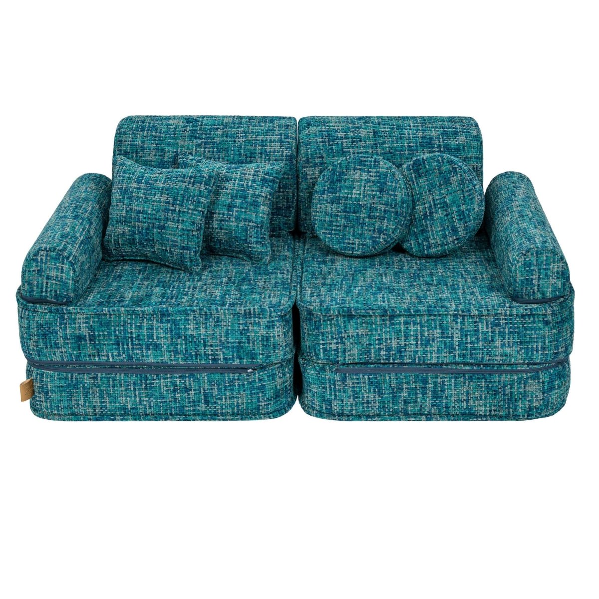 Modular Kids Play Sofa, Medium - Tangle Fabric, 120 x 60 cm (Lagoon Blue) - Tiny Tugz™