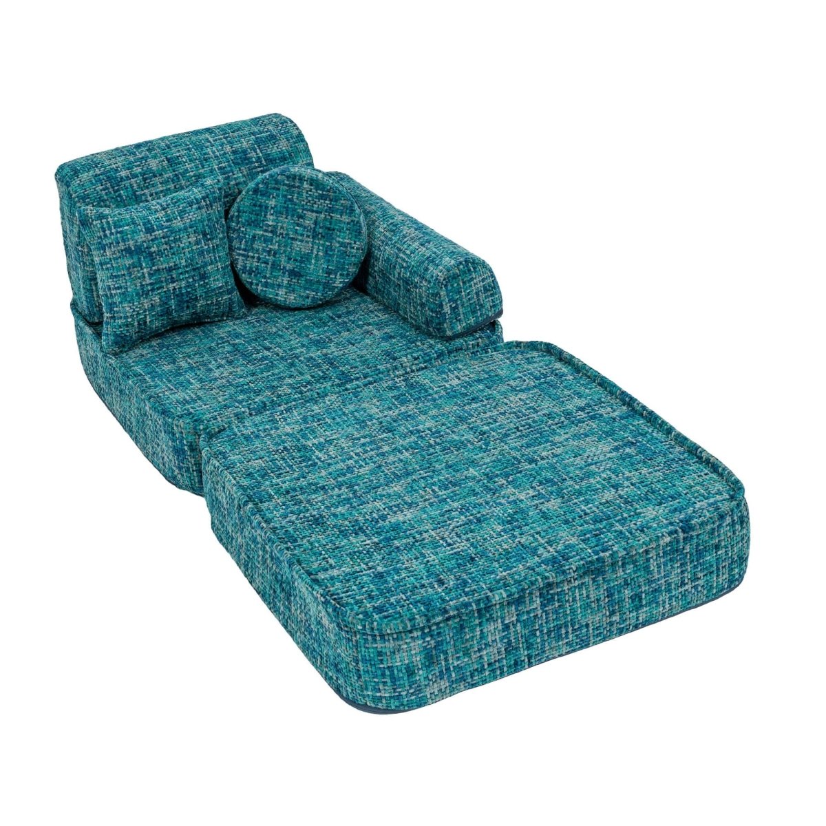 Modular Kids Play Sofa, Medium - Tangle Fabric, 120 x 60 cm (Lagoon Blue) - Tiny Tugz™