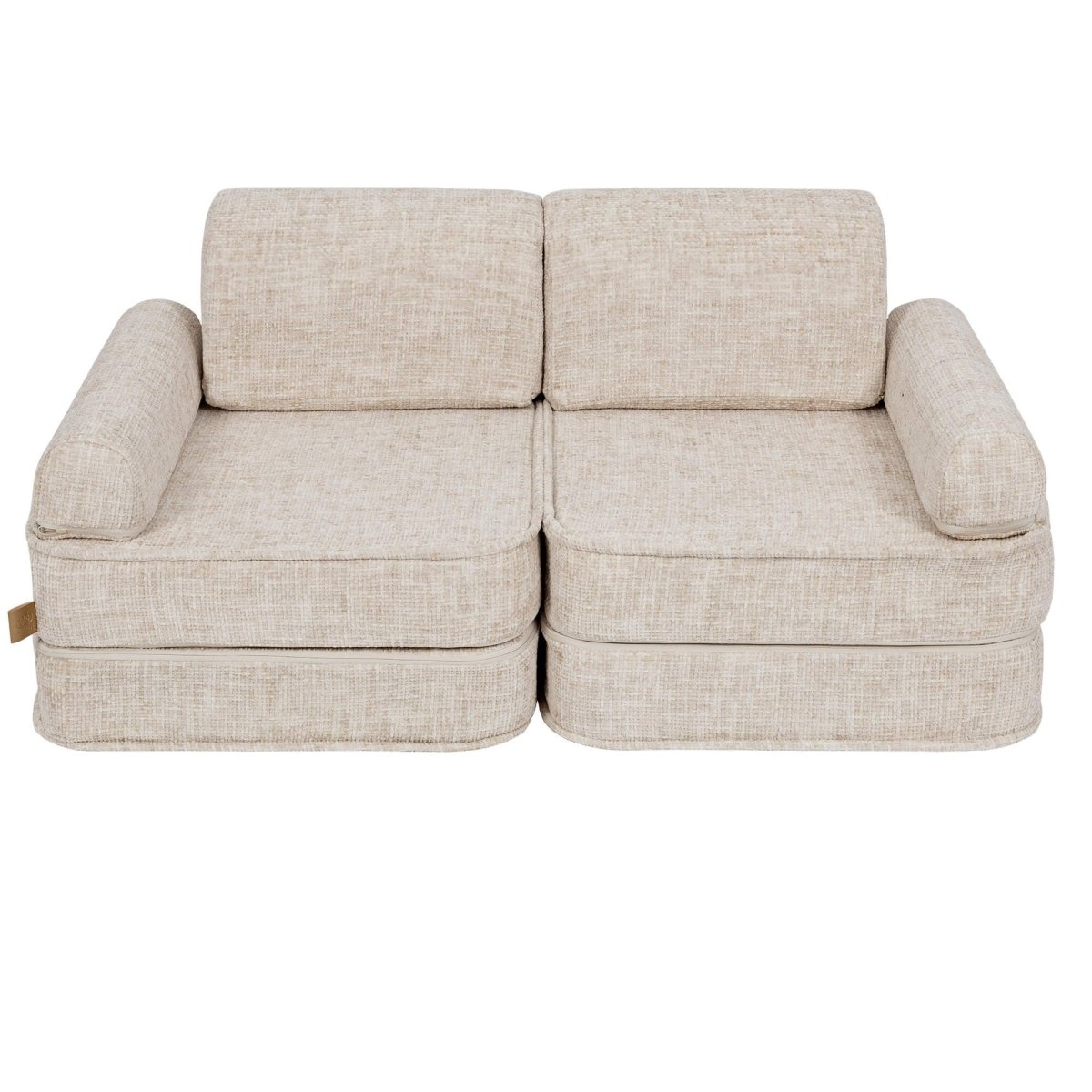 Modular Kids Play Sofa, Medium - Tangle Fabric, 120 x 60 cm (Marshmallow Beige) - Tiny Tugz™