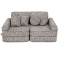Modular Kids Play Sofa, Medium - Tangle Fabric, 120 x 60 cm (Moon Grey) - Tiny Tugz™