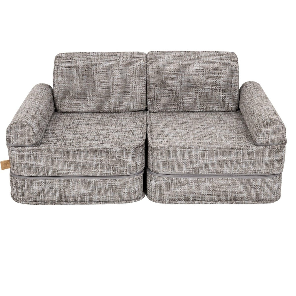 Modular Kids Play Sofa, Medium - Tangle Fabric, 120 x 60 cm (Moon Grey) - Tiny Tugz™