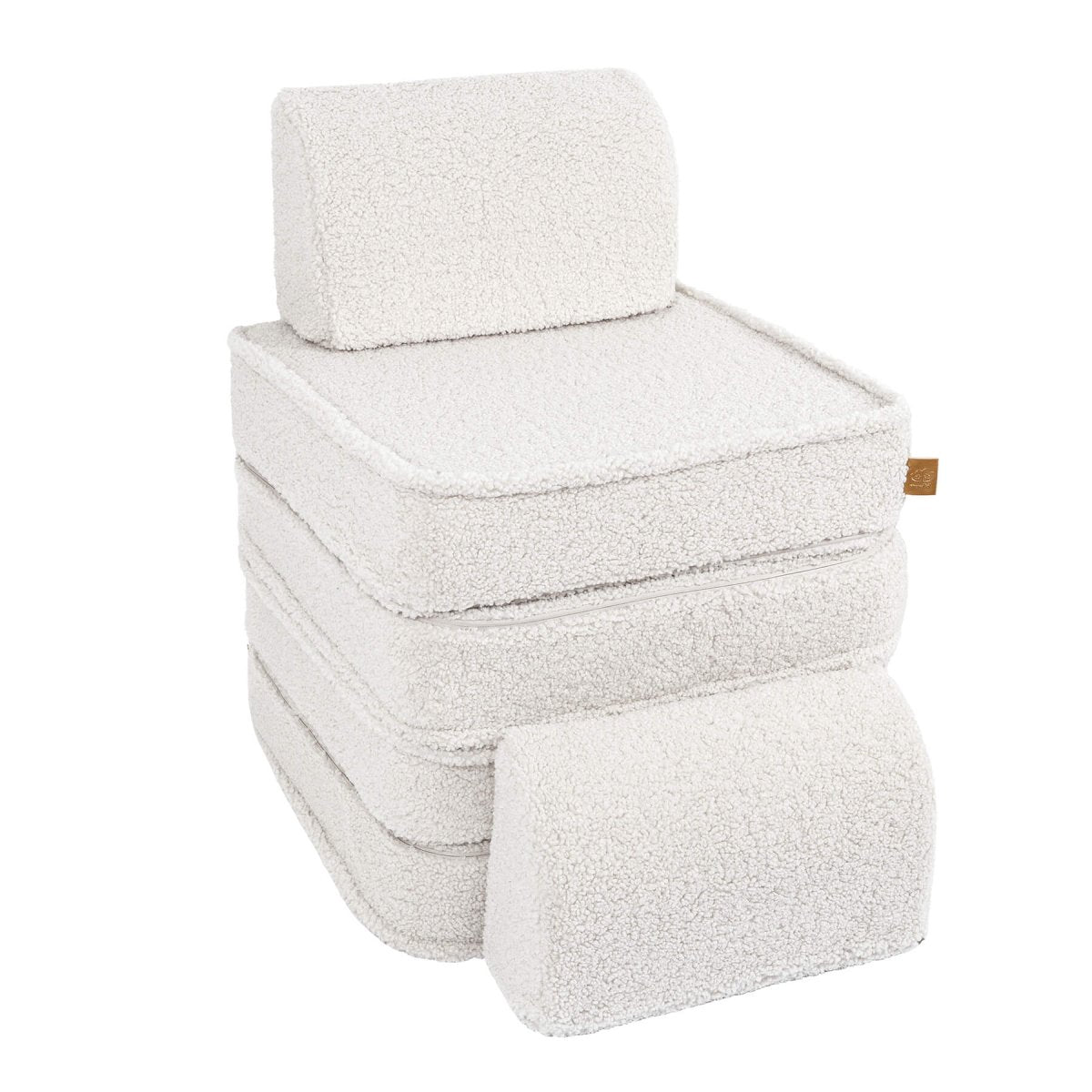 Modular Kids Play Sofa, Small - Bearly Fabric (Cream) - Tiny Tugz™