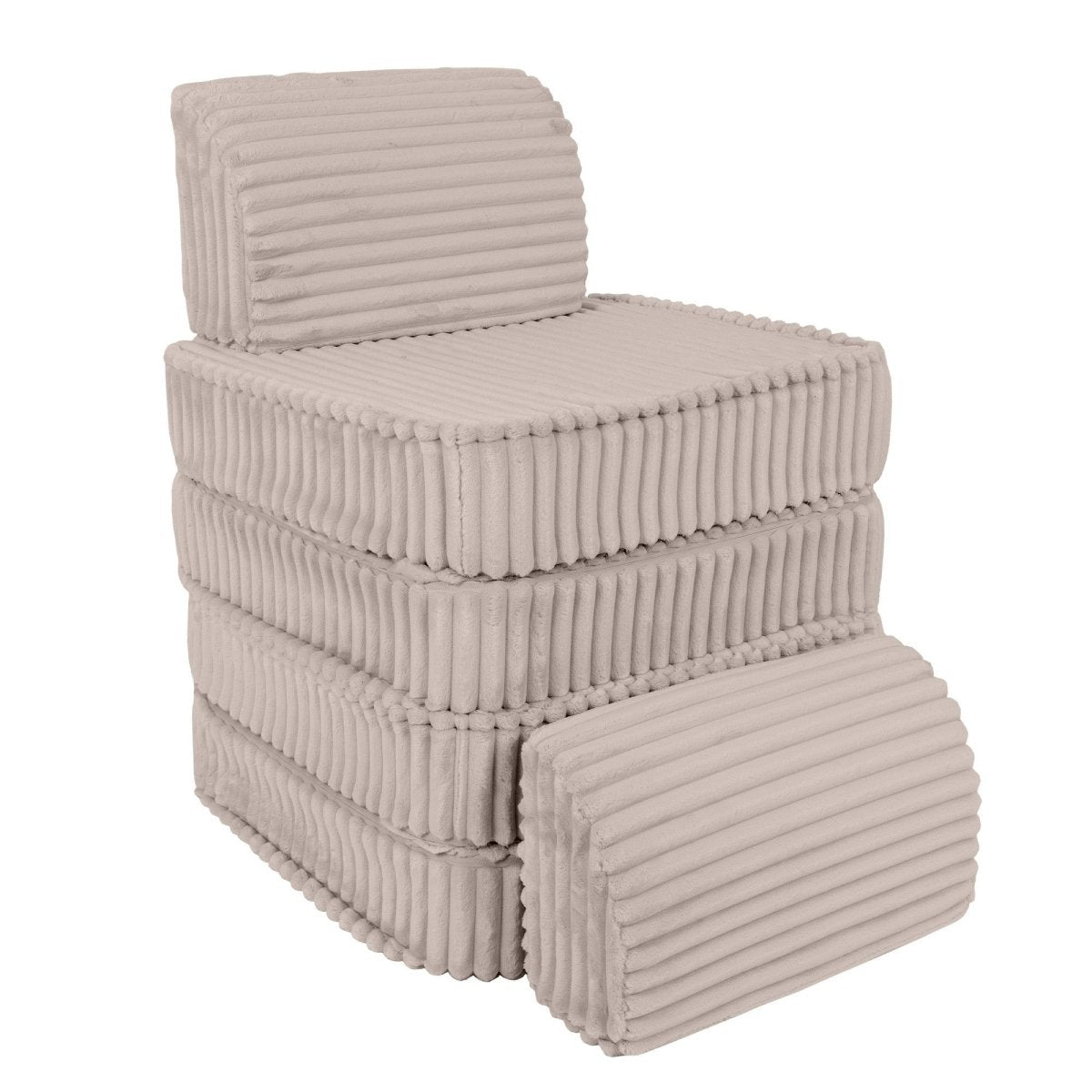 Modular Kids Play Sofa, Small - Churros Corduroy (Beige) - Tiny Tugz™
