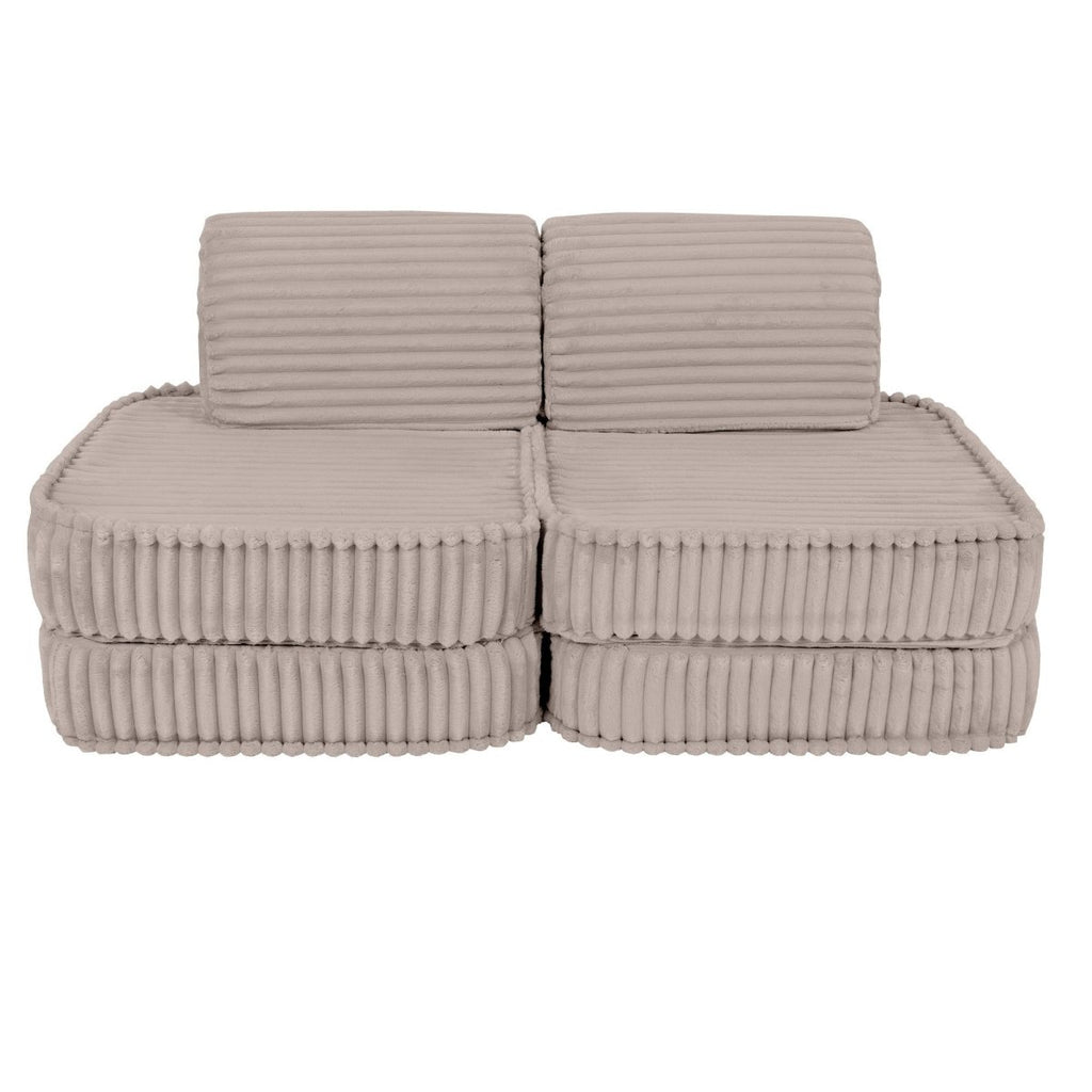 Modular Kids Play Sofa, Small - Churros Corduroy (Beige) - Tiny Tugz™