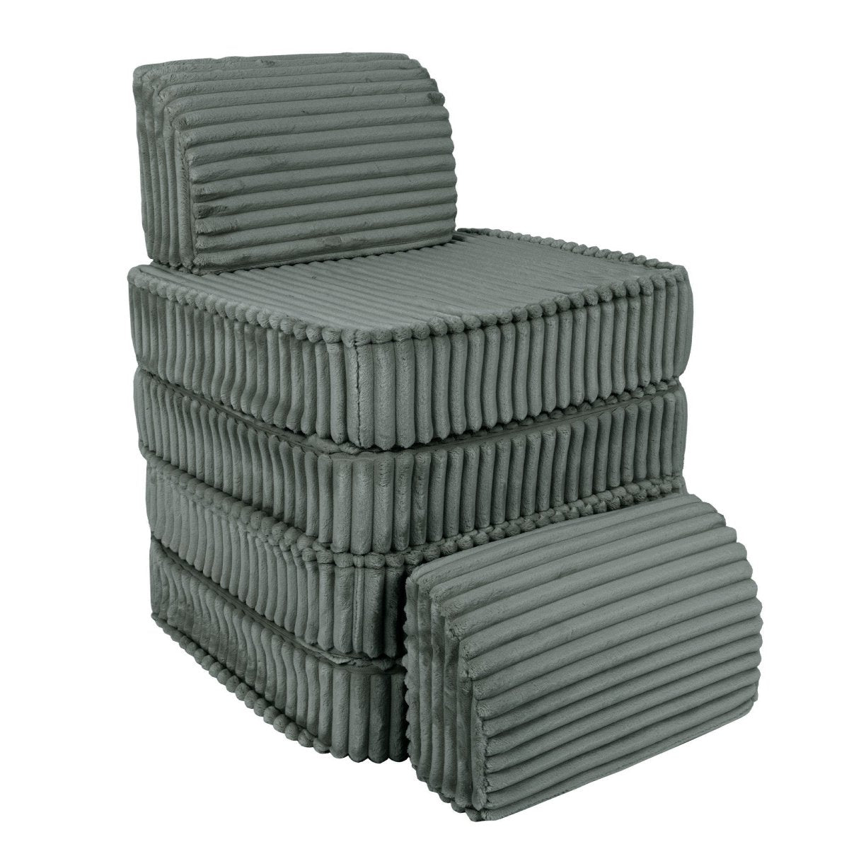 Modular Kids Play Sofa, Small - Churros Corduroy (Forest Green) - Tiny Tugz™