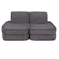 Modular Kids Play Sofa, Small - Churros Corduroy (Jurassic Grey) - Tiny Tugz™