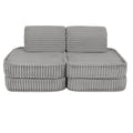 Modular Kids Play Sofa, Small - Churros Corduroy (Moon Grey) - Tiny Tugz™