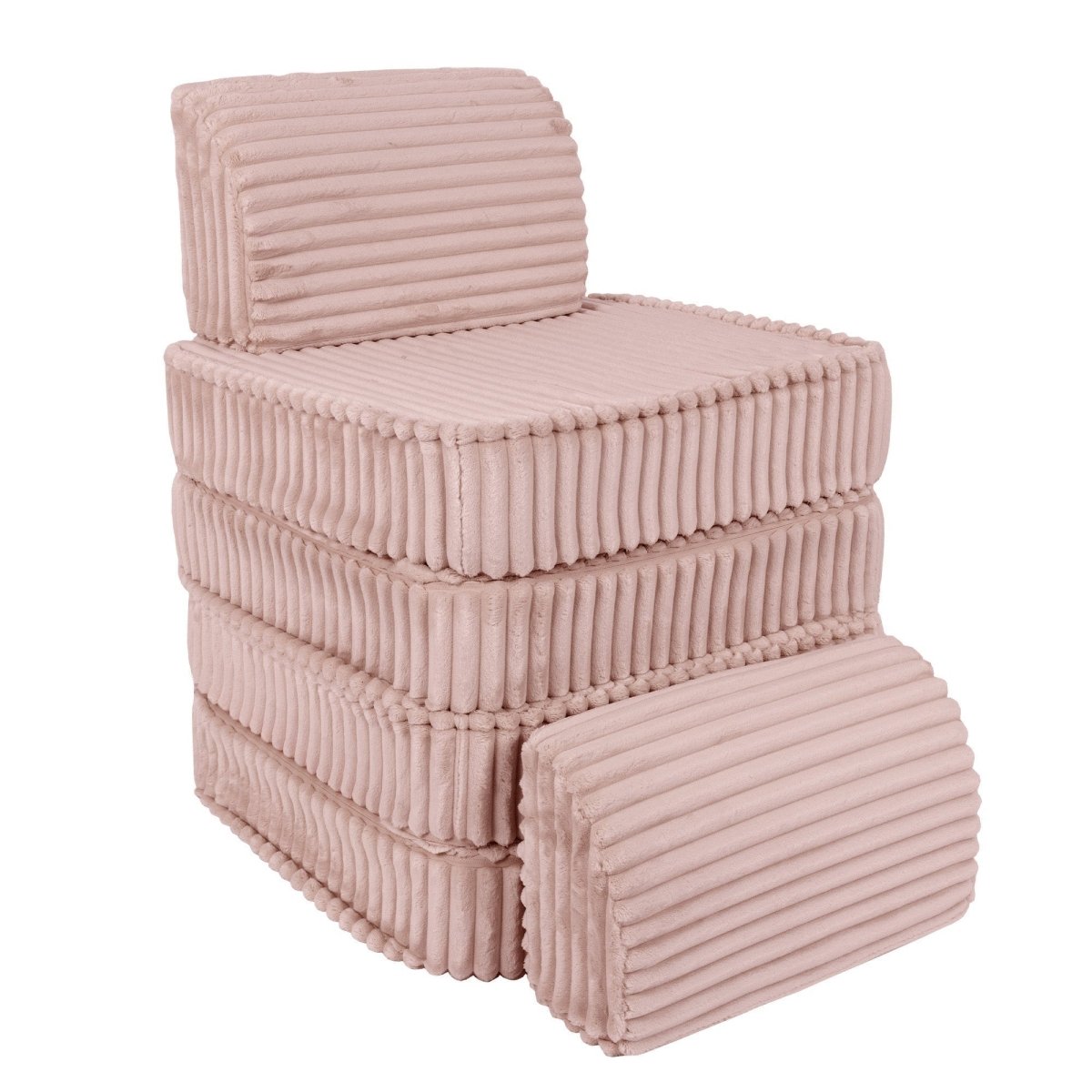 Modular Kids Play Sofa, Small - Churros Corduroy (Pink) - Tiny Tugz™