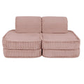 Modular Kids Play Sofa, Small - Churros Corduroy (Pink) - Tiny Tugz™