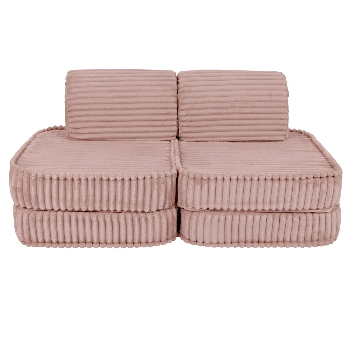 Modular Kids Play Sofa, Small - Churros Corduroy (Pink) - Tiny Tugz™