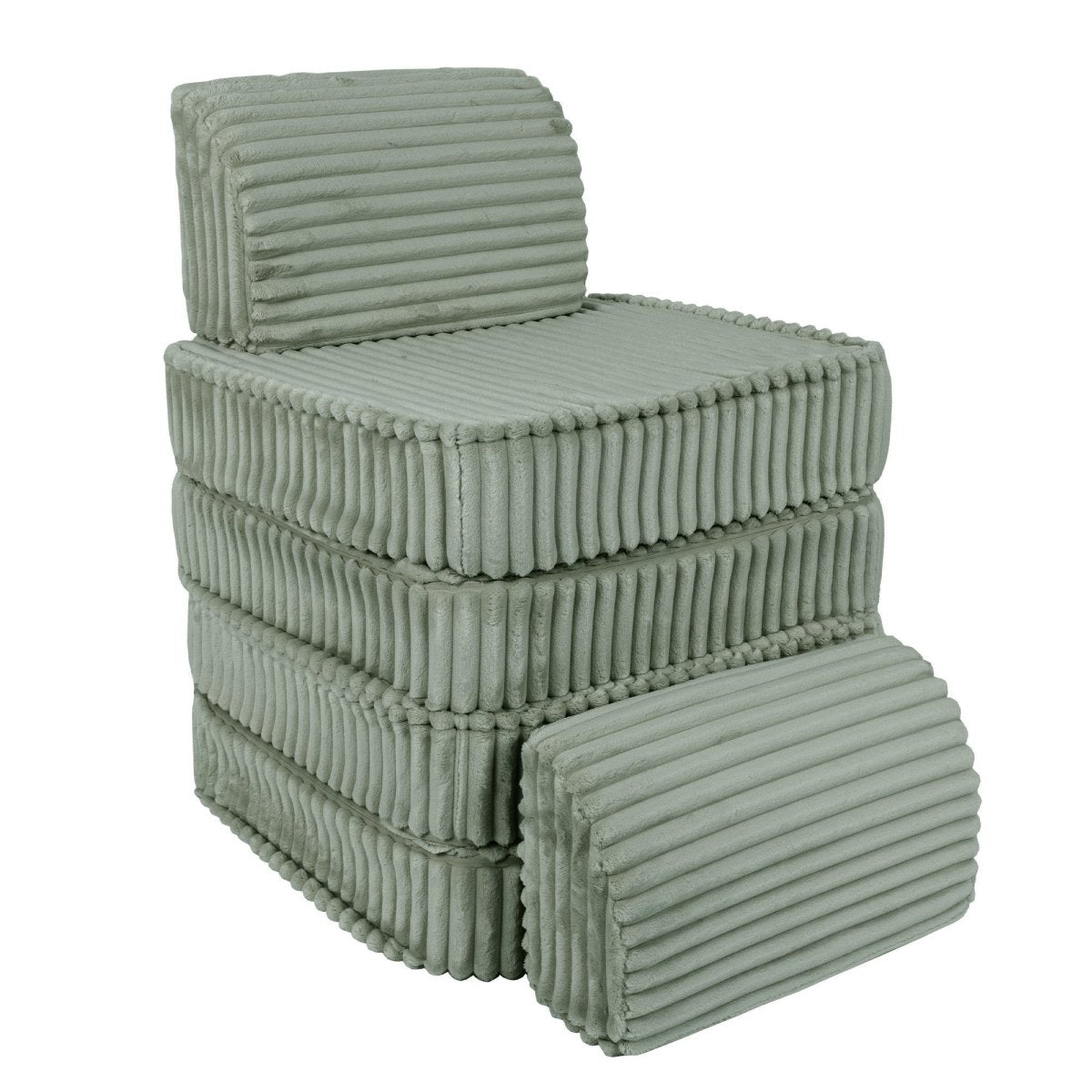 Modular Kids Play Sofa, Small - Churros Corduroy (Sage Green) - Tiny Tugz™