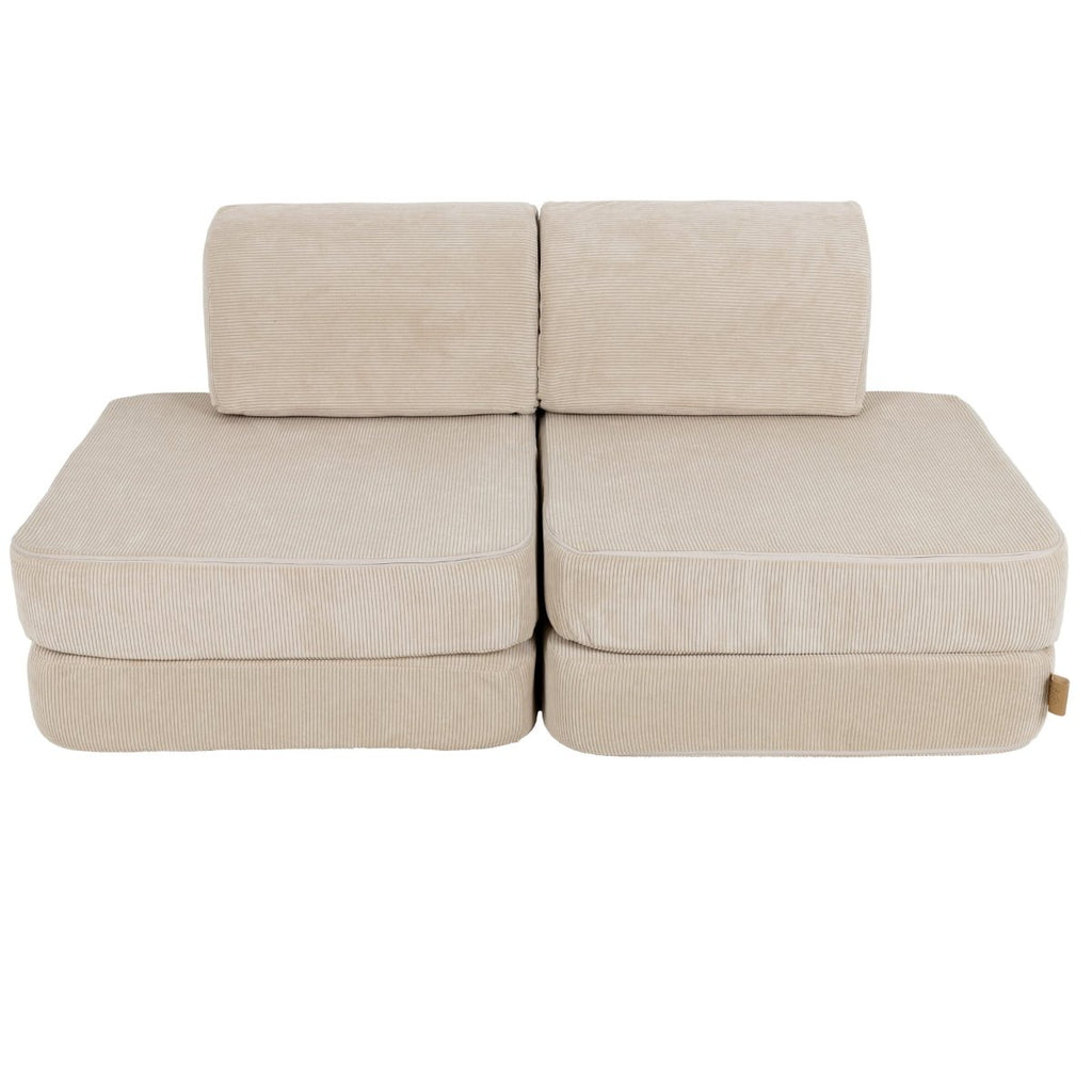 Modular Kids Play Sofa, Small - Slimcord Corduroy (Ecru) - Tiny Tugz™