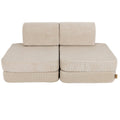 Modular Kids Play Sofa, Small - Slimcord Corduroy (Ecru) - Tiny Tugz™