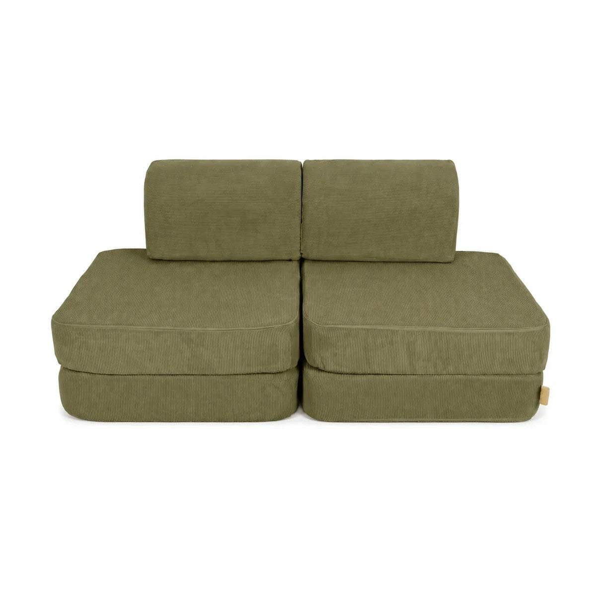 Modular Kids Play Sofa, Small - Slimcord Corduroy (Lime) - Tiny Tugz™