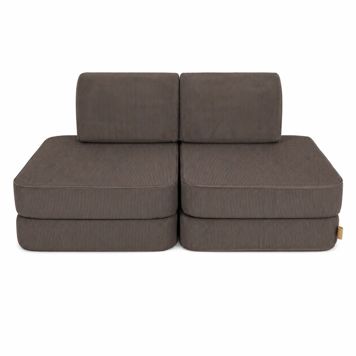 Modular Kids Play Sofa, Small - Slimcord Corduroy (Taupe) - Tiny Tugz™