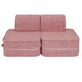 Modular Kids Play Sofa, Small - Tangle Fabric (Bubblegum Pink) - Tiny Tugz™