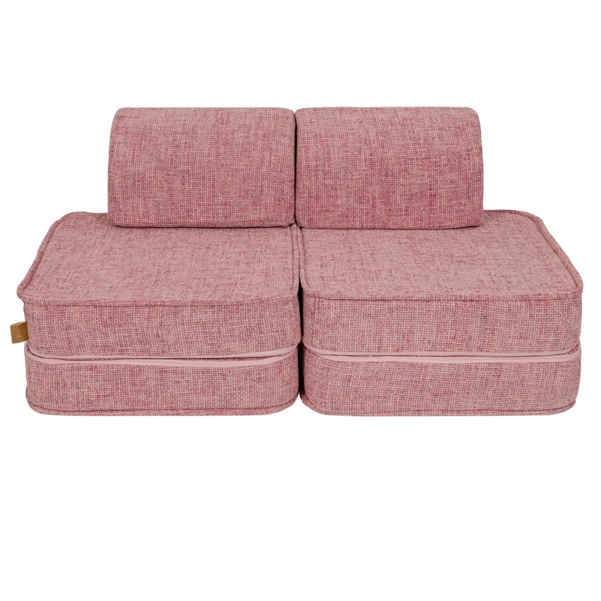 Modular Kids Play Sofa, Small - Tangle Fabric (Bubblegum Pink) - Tiny Tugz™